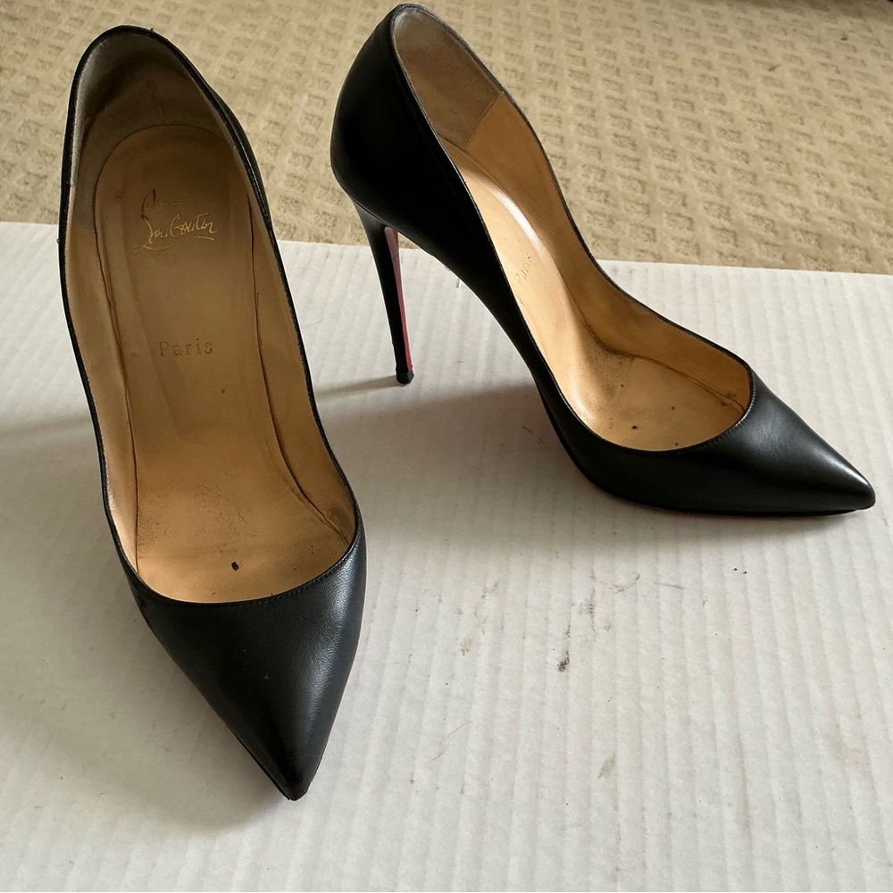 Christian Louboutin Pigalle Follies 100, Black kid Nappa, 40.5